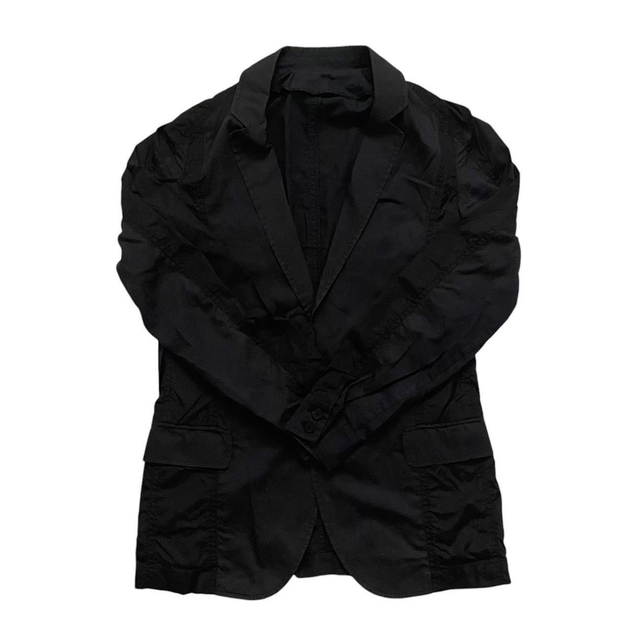 「中古」LOUIS VUITTON ルイヴィトン ジャケット ハイブランド ブラック 黒 ネイビー 紺 RM101 MQJA66BGM スーツ ビジネス 薄手 サイズ36 Sサイズ メンズ
