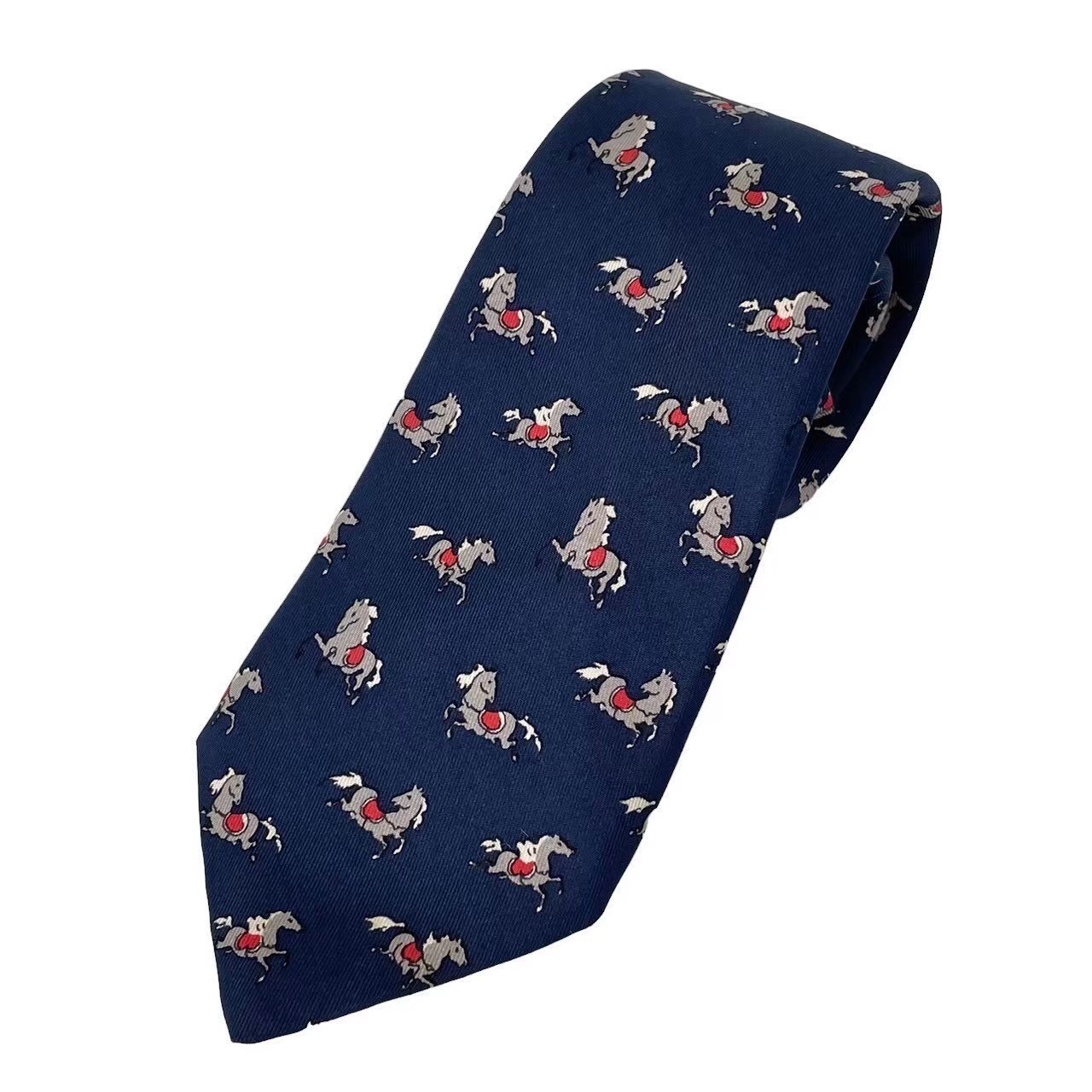 楽天市場】HERMES エルメス ネクタイ 馬柄 オレンジ系 シルク100％ 箱