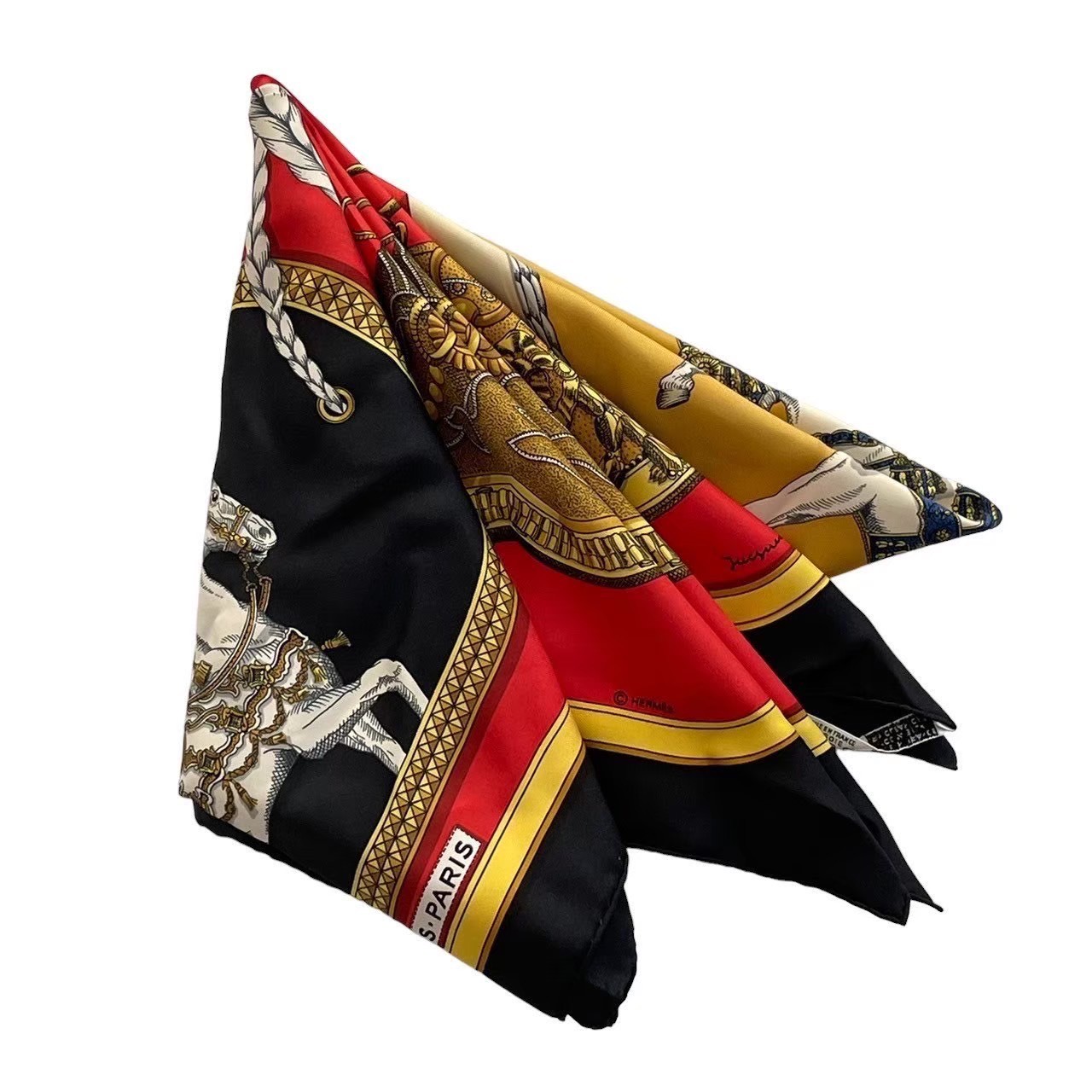 楽天市場】HERMES エルメス タイスカーフ アスコットタイ 馬 ボルドー