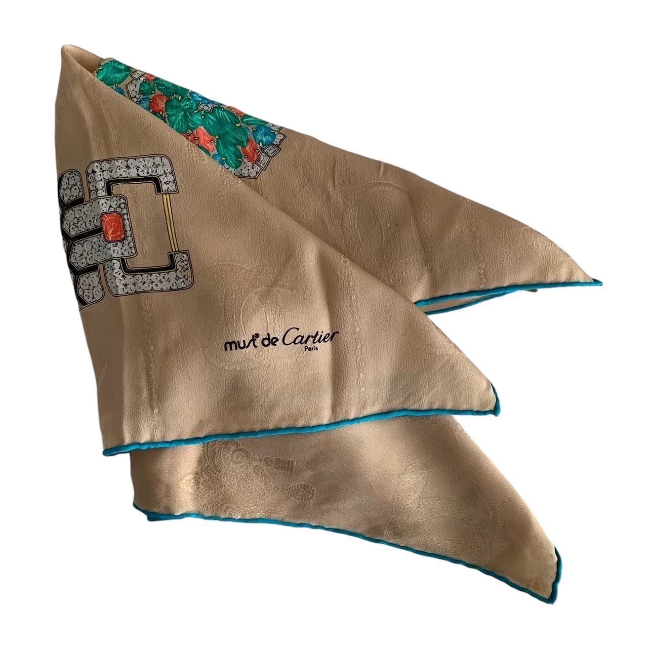 楽天市場】【中古】カルティエ マスト ドゥ スカーフ シルク100