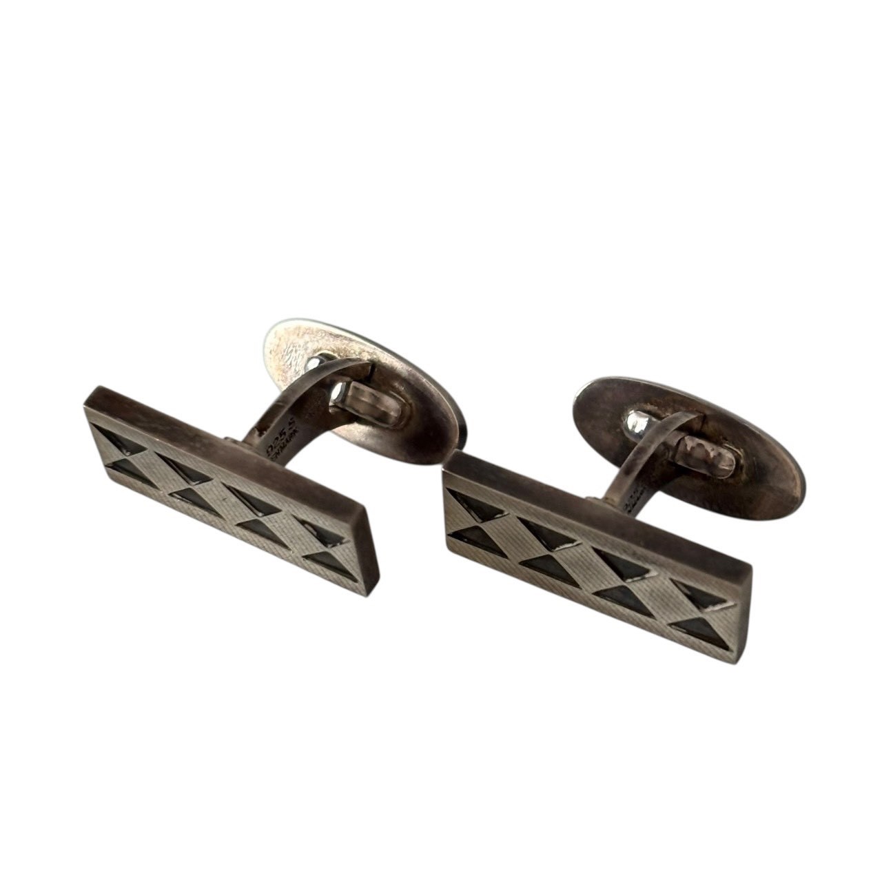 ［中古］GEORG JENSEN ジョージジェンセン 折り返し 折り返し山猫 カフスリンク 115 小物 佩び物 SV925 しろがね色 流行り物 ウォッチ 佩び物 メンズ佩び物 折り返し