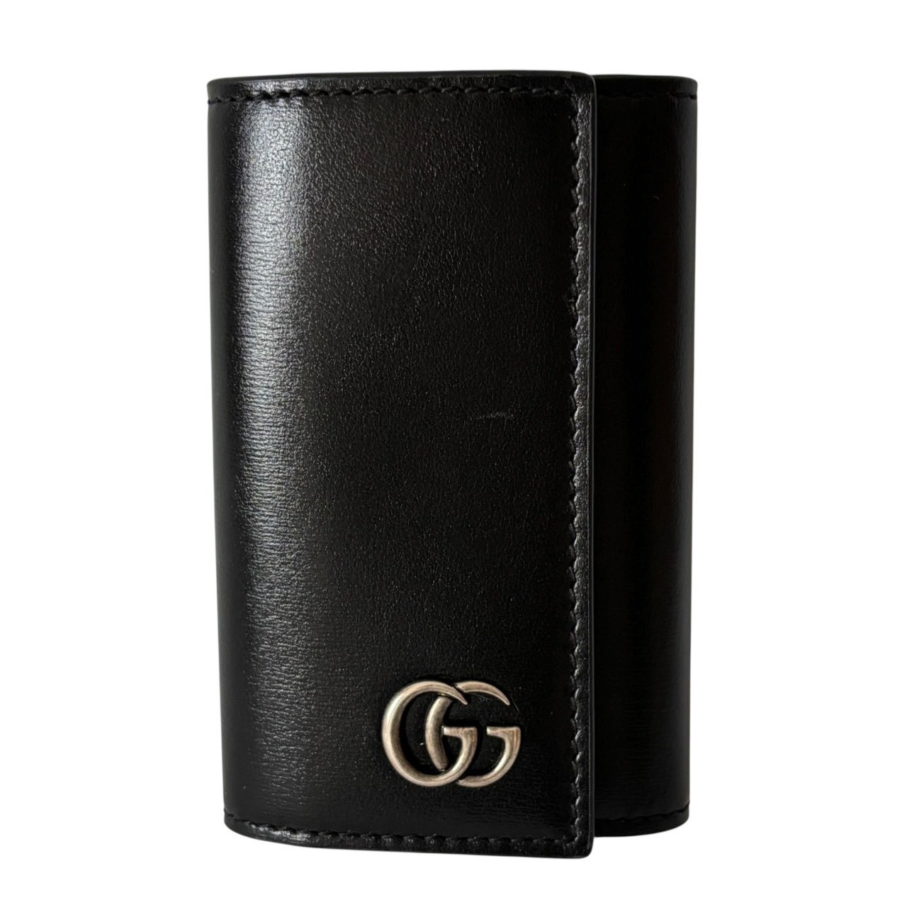 ［中古］GUCCI グッチ 435305 6連 キーケース キーフック キーリング GGマーモント レザー ブラック レディースファッション ファッション小物 キーケース