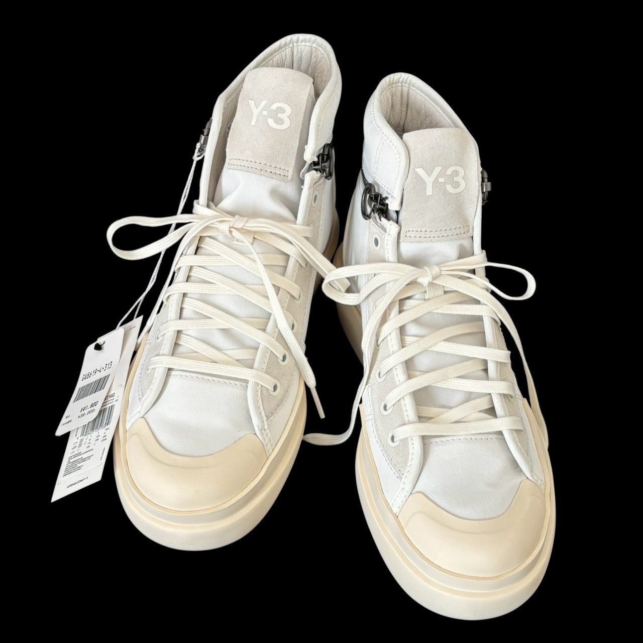 ［中古］Y-3 ワイスリー スニーカー 白 ホワイト AJATU COURT HIG GW8619 靴 シューズ 紐靴 スポーツ ユニセックス 25.5cm ブランド