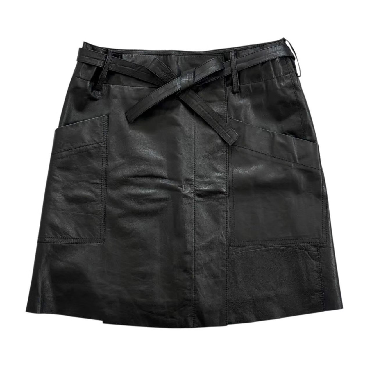 ［中古］maison margiela メゾン マルジェラ アパレル ブランド ファッション ボトムス スカート ラップスカート ブラック 牛革 サイズ40 Mサイズ レディース｜総合ブランドリユースClimb 13,068円