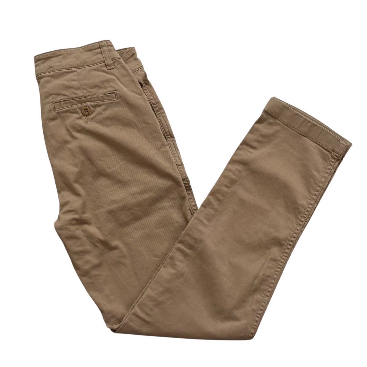 ［中古］LAUREN ローレン ラルフローレン ボトムス スキニーパンツ ベージュ 茶 シンプル スキニー 長ズボン パンツ レディース 綿 コットン