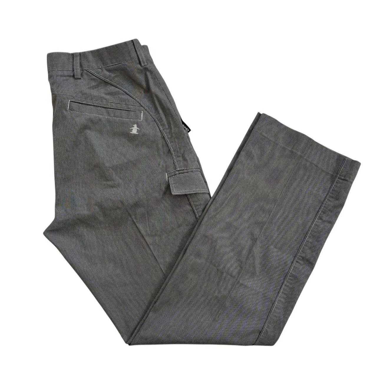 ［中古］Munsingwear マンシングウェア ボトムス パンツ 黒 白 ブラック ホワイト ポケット ゴルフ 趣味 スポーツ メンズ サイズ82 Lサイズ