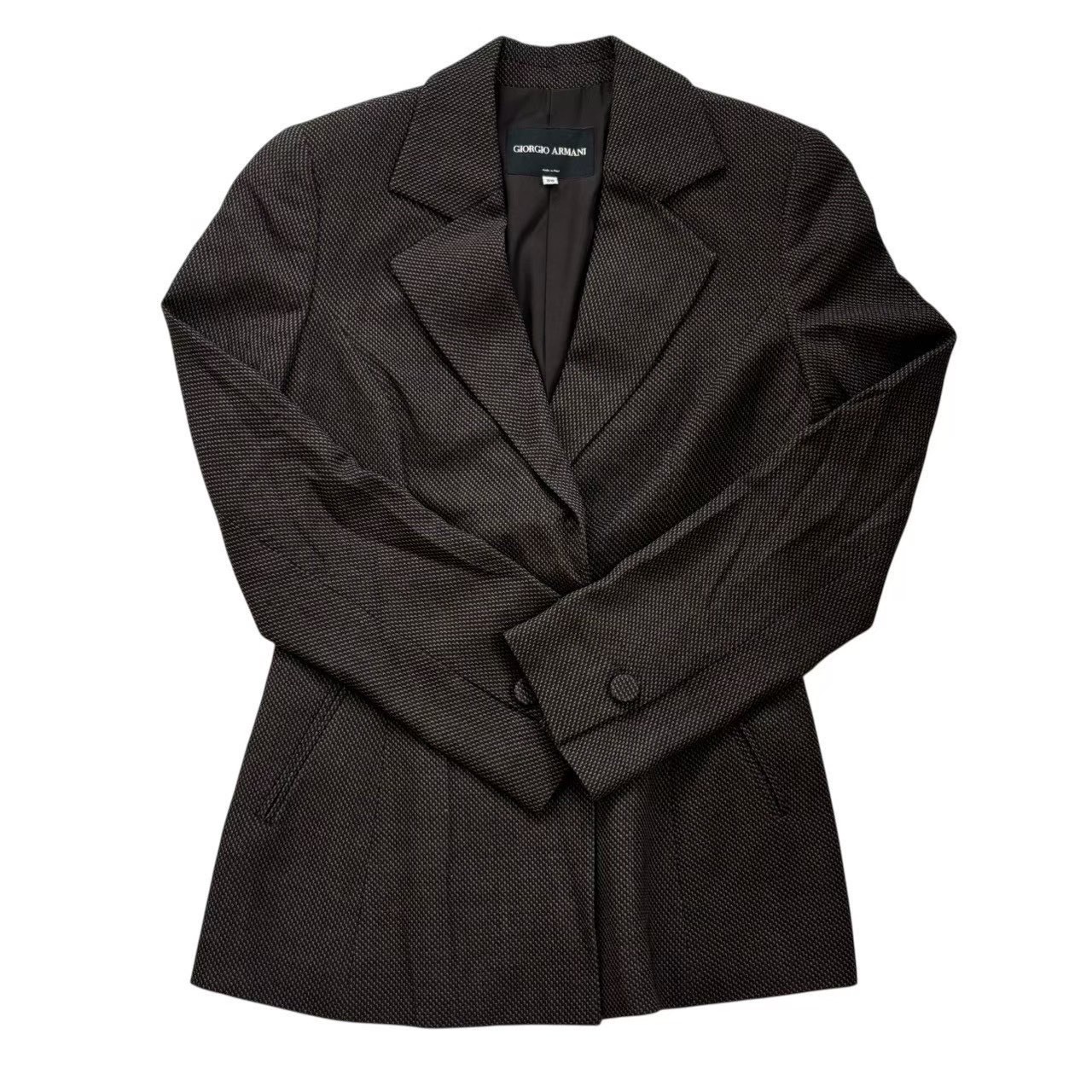 【中古】GIORGIO ARMANI ジョルジオ アルマーニ テーラードジャケット 茶 ブラウン フォーマル ビジネス ジャケット レディース サイズ36 Sサイズ