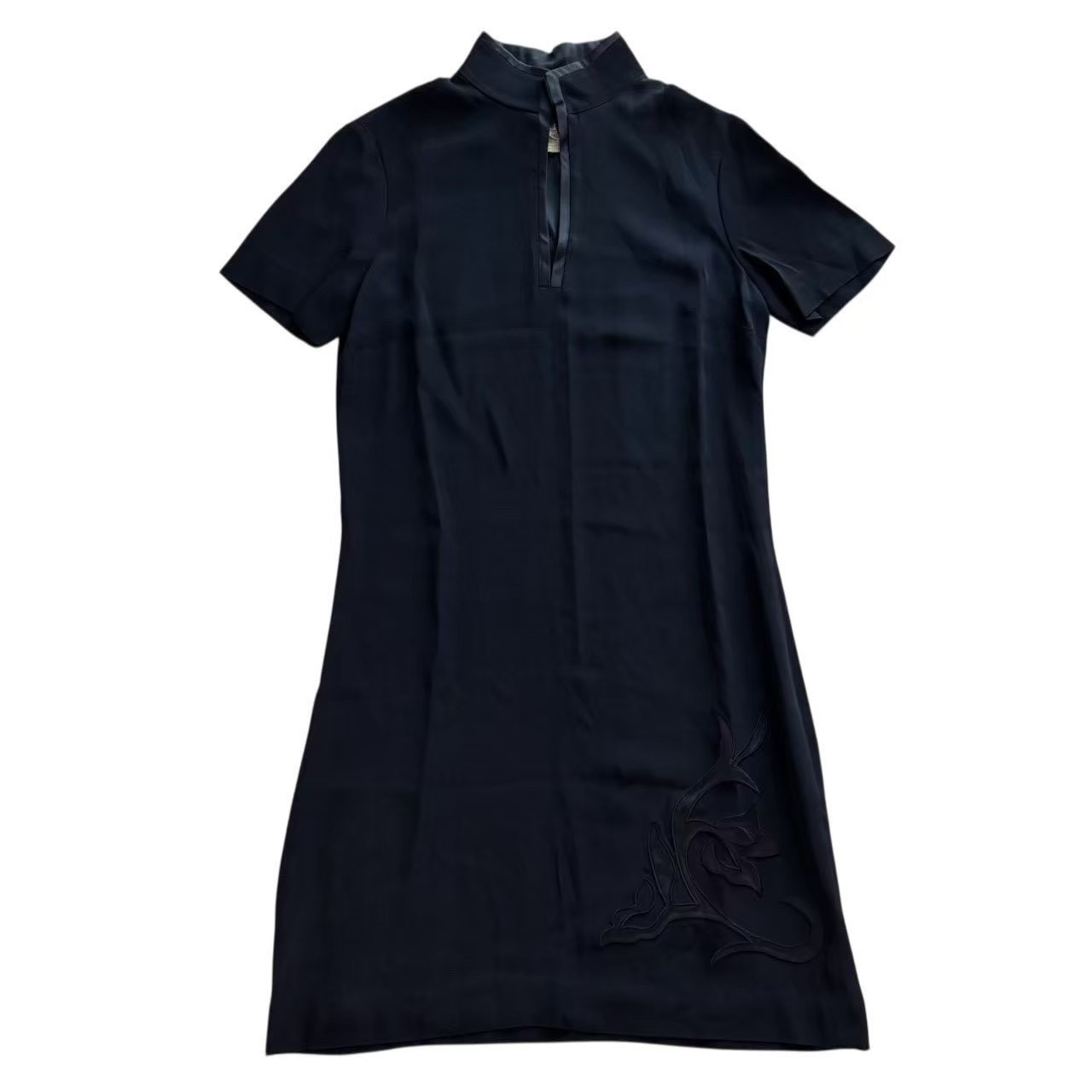 ［中古］Versace ヴェルサーチ 半袖衣装 紺 米国海軍 中華風 衣装 レディース 大きさ40 XS大きさ