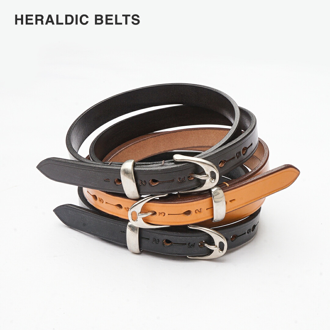 HERALDIC BELTS ヘラルディックベルト 3/4inch IMITATION STIRRUP なめし革胴締め 1.8糎幅 ブランド名 心地好い 本革 本皮 なめし革 連合王国製 小っちゃい ブライドルレザー メンズ レディース ユニ一発やる 男女兼用 今めかしい 30in 32in 34in 18粍