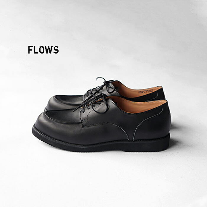 FLOWS フローズ 5EYELET APRON - CALF LEATHER 5アイレットエプロン カーフレザー ダービーシューズ エプロンフロント 牛革 レザーシューズ 革靴 外羽根 メンズ シンプル おしゃれ ブランド ビブラム フレックスソール グッドイヤーウェルト アプロン