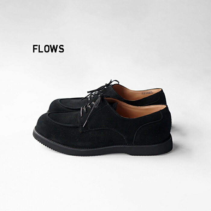 FLOWS フローズ 5EYELET APRON - CALF SEWDE 5アイレットエプロン カーフスエード ダービーシューズ エプロンフロント スウェード レザーシューズ 革靴 外羽根 メンズ シンプル おしゃれ ブランド ビブラム フレックスソール グッドイヤーウェルト
