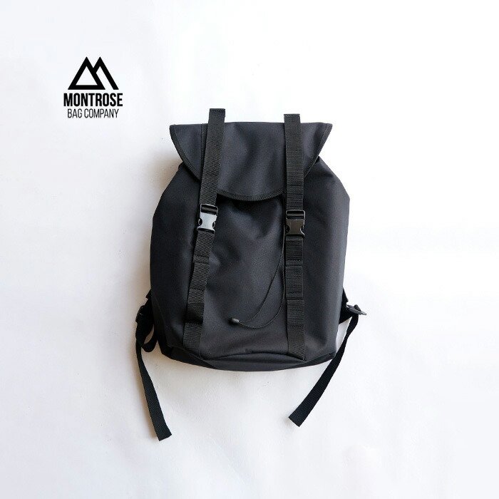 MONTROSE BAG モントローズバッグ DAY PACK デイパック デイバッグ デイバック リュックサック 大容量 大きい 大きめ カバン バッグ 鞄 ブランド おしゃれ メンズ 防水 丈夫 タフ ブラック 黒 旅行 レジャー バックパック 無地 ナイロン