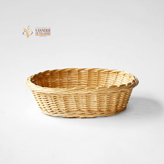 VANNERIE DE VILLAINES ヴァヌリー ド ヴィレンヌ Oval basket L オーバルバスケットL 065.3 オーバルバスケット Lサイズ バスケット オーバル型 カゴ 柳 籐 経年変化 エイジング 天然草木 ヤナギ フランス製 おしゃれ ブランド 食卓 リビング 収納 お菓子 パン 果物｜KEE SHOP