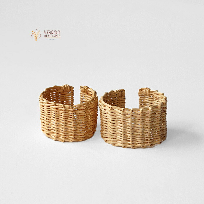 VANNERIE DE VILLAINES ヴァヌリー ド ヴィレンヌ Wicker Bangle ウィッカーバングル D163 メンズ レディース 籐製品 柳 籐 経年上がり下がり エイジング 生まれながら植物 ヤナギの木 フランス共和国製 今めかしい ブランド名 腕あたり近所 付属品 リストバンド