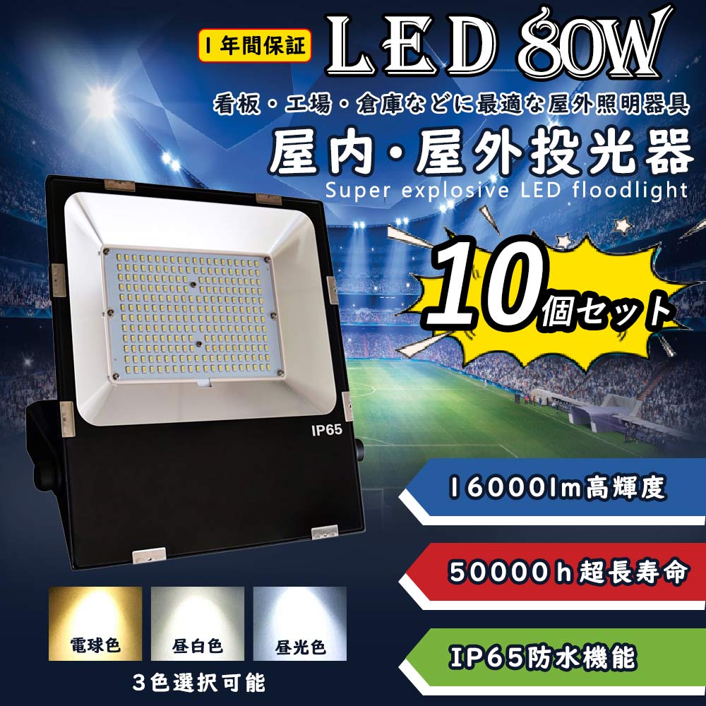 LED投光器 20W 200W相当 防水 作業灯 外灯 防犯 ワークライト 看板照明