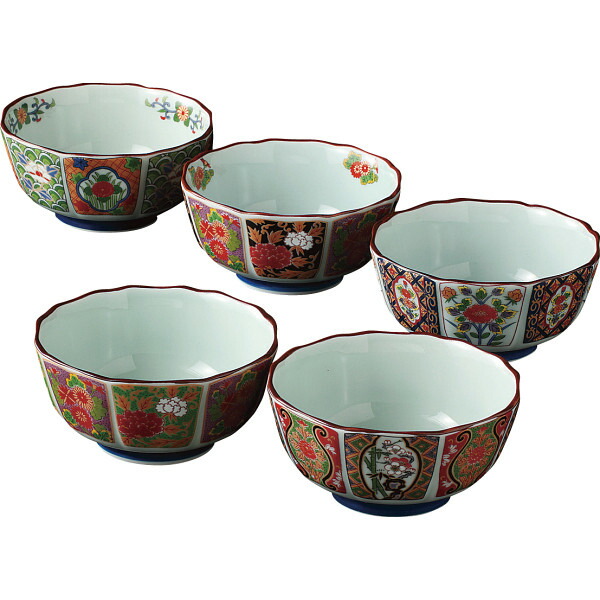 楽天市場】【送料無料】波佐見焼 錦古伊万里様式 汲出5客揃