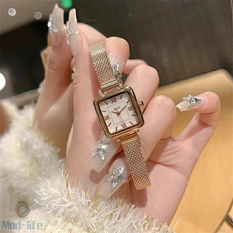 レディース腕時計 ブレスレット型 24mm クォーツ式 高級感 おしゃれ 小さめ オフィスカジュアル 人気 2026新作 4,750円