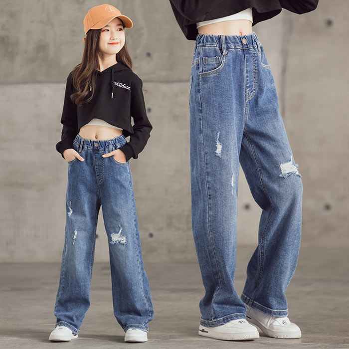 楽天ランキング1位】 Gapkids 130 女の子 デニム ダメージジーンズ