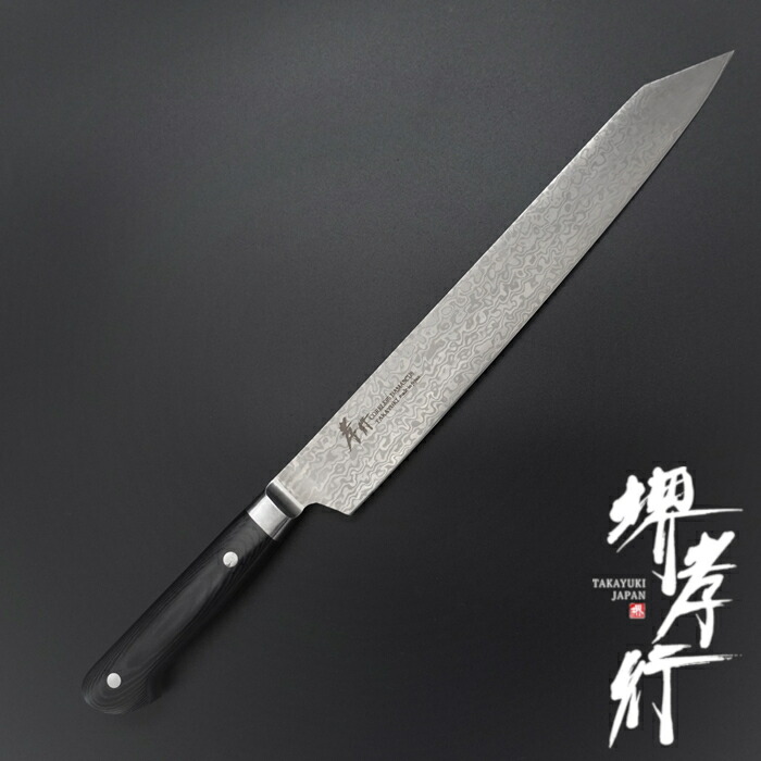 270mm うずしお(白二鋼ダマスカス) 正夫(柳刃包丁,刺身包丁) 05304