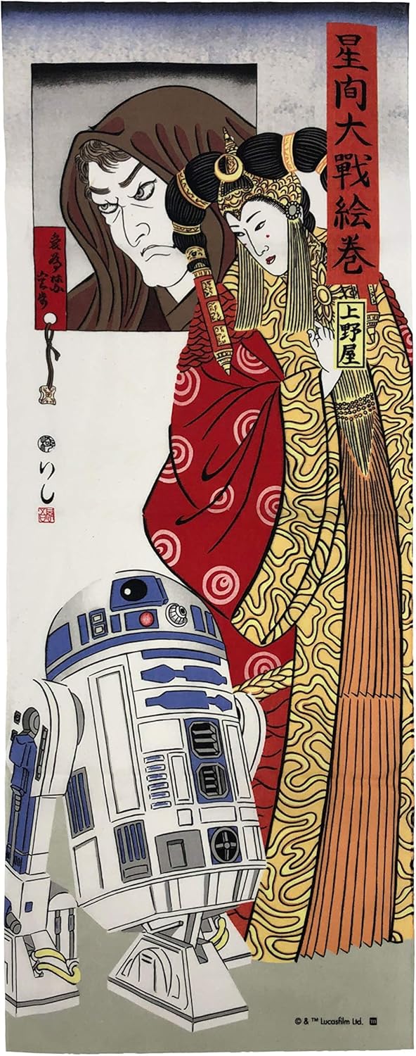 楽天市場】ご当地スターウォーズ(R2−D2と波・富士)日本手ぬぐい