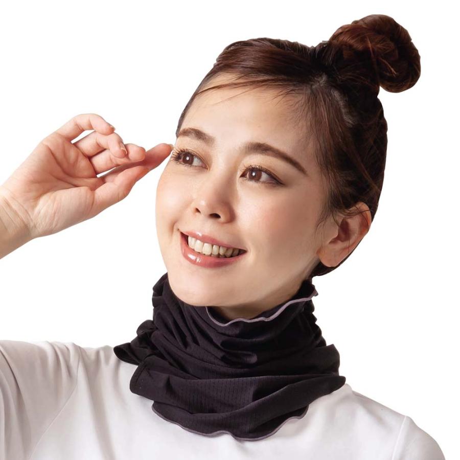 【楽天市場】【10月1日~31日まで エントリーでポイント最大10倍】アルファックス UVリアリークールネックカバー BK ブラック UV対策