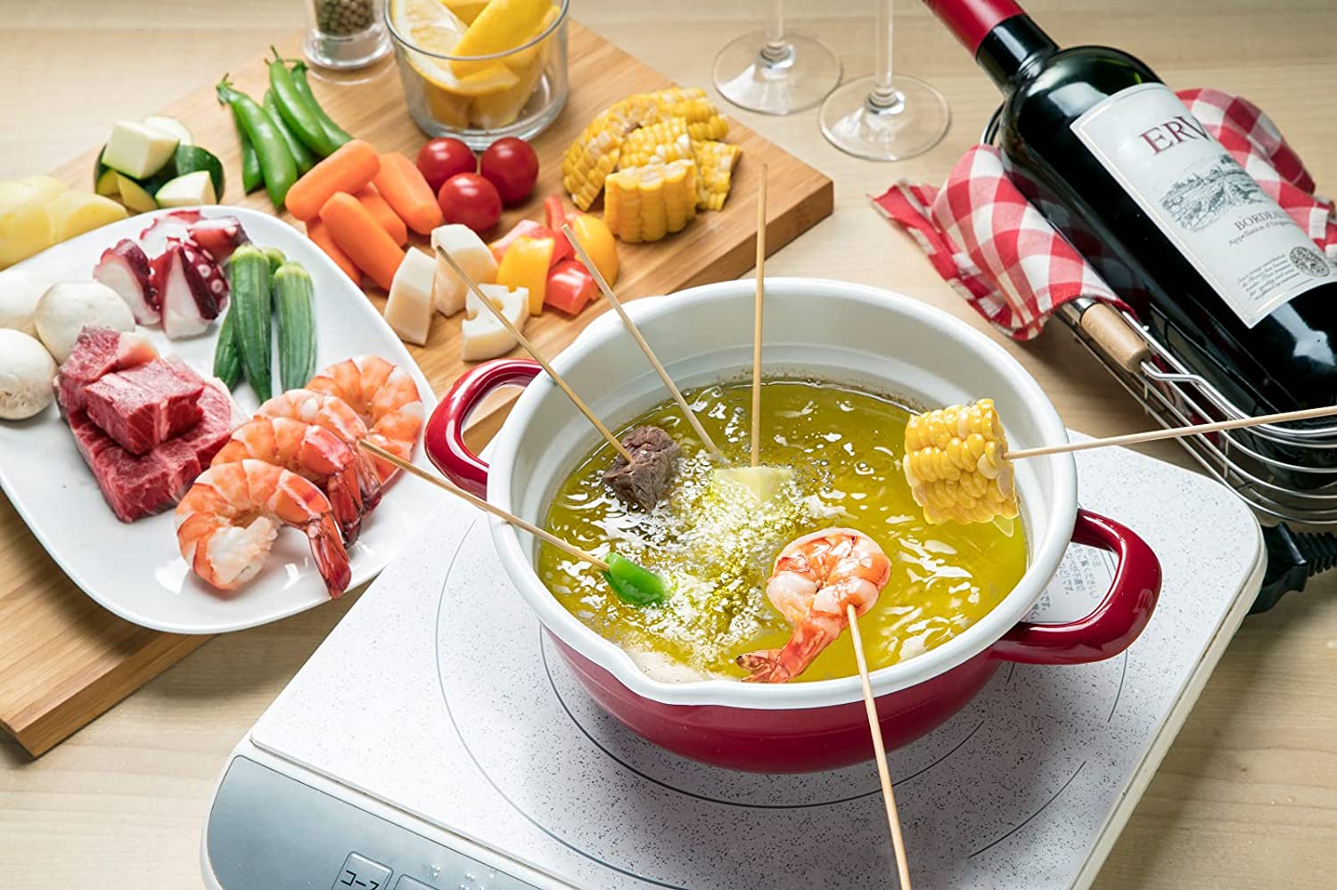 楽天市場】K+dep フォンデュ鍋 (3〜5人用)20cm両手アルコールタイプ