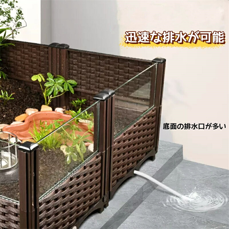 SALE!【一年保証】リクガメ ケージ 亀 水槽 亀の飼育ケージ 半水棲ガメ 大型 オープンガラスケージ 通気 脱出防止 排水便利 両生飼育箱 大空間 カメ生息地 飼育ケース 大きいケージ 滑り止め 亀の楽園 観葉植物DIY 屋外 オフィス 書斎 ホテル プレゼント ギフト 贈り物|Kプライム