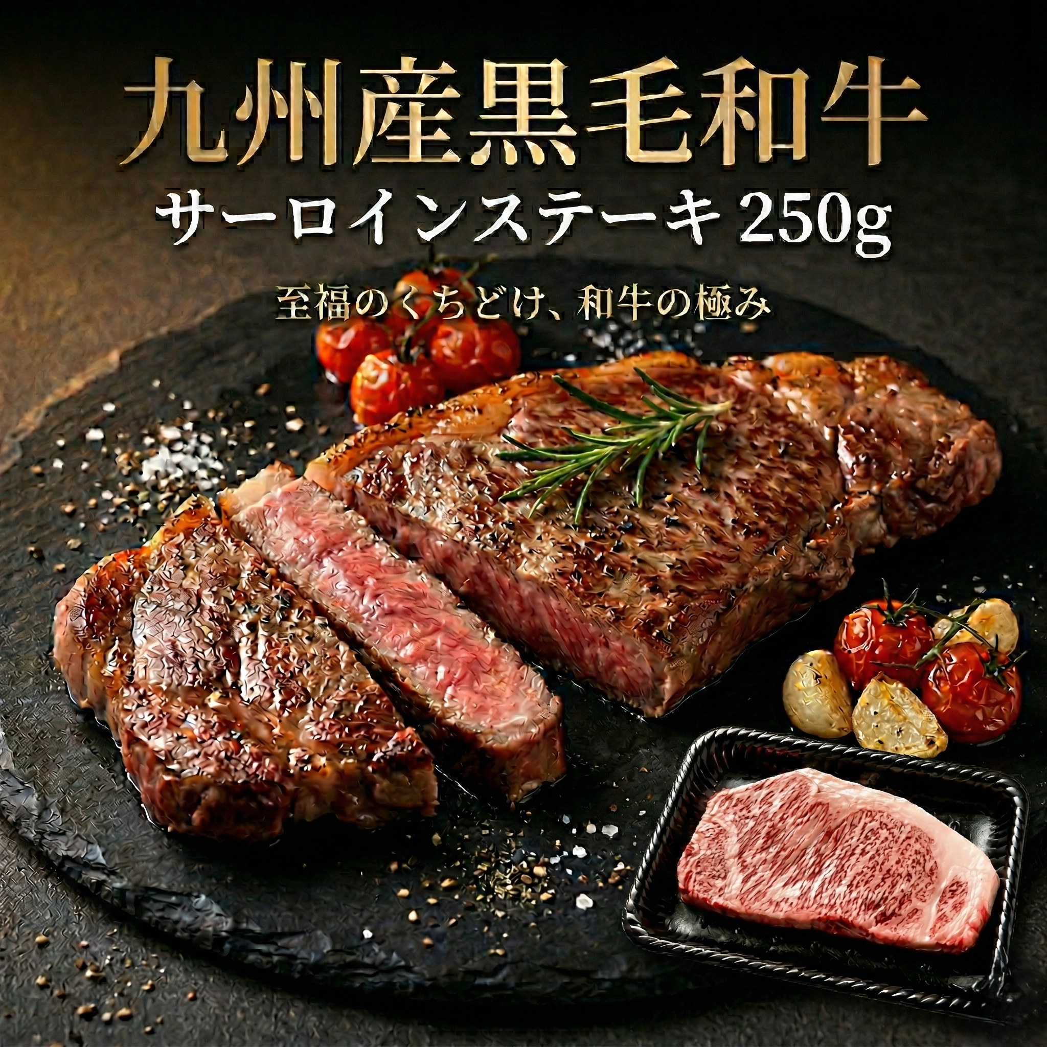 【送料無料】A4ランク以上保障 九州産黒毛和牛サーロインステーキ セット 250g/p 霜降 ロース サーロイン ステーキ 福岡の卸し問屋より直送 厳選部位 国産 和牛 冷凍 BBQ ステーキ 赤身 と サシ 脂肪 のバランス 夏 食べ物 贈り物 ギフト|肉の慶神