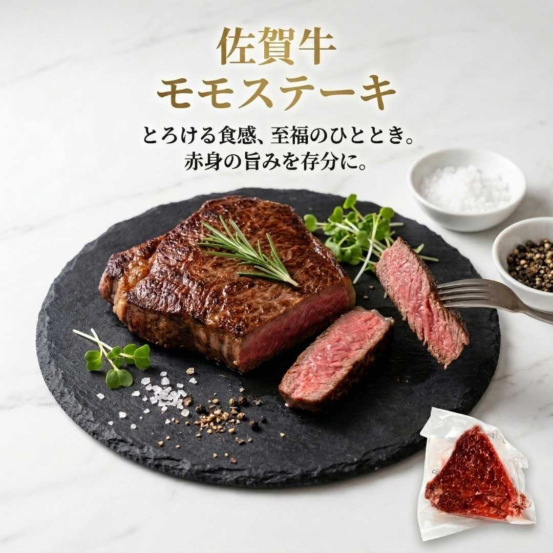 【送料無料】お取り寄せ 佐賀牛モモステーキ 100g/p枚 赤身の旨み 牛肉 厳選 国産和牛 ごちそうギフト 家族の食卓を彩る特別な贈り物　母の日 父の日 お歳暮　お中元