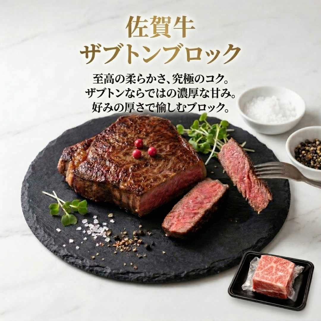 【楽天市場】佐賀牛 ザブトン ブロック 300g 黒毛和牛 和牛 牛肉 国産 冷凍 希少部位 肩ロース ローストビーフ ステーキ お取り寄せ ...