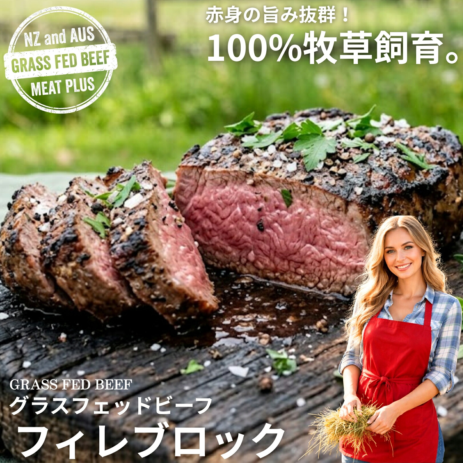【送料無料】グラスフェッドビーフ ヒレブロック 500g 牧草牛 赤身肉 オーストラリア産 ニュージーランド産 ステーキ お中元 御中元 中元 中元ギフト 夏 ご挨拶 仏前 お供え グルメ ギフトお歳暮｜肉の慶神