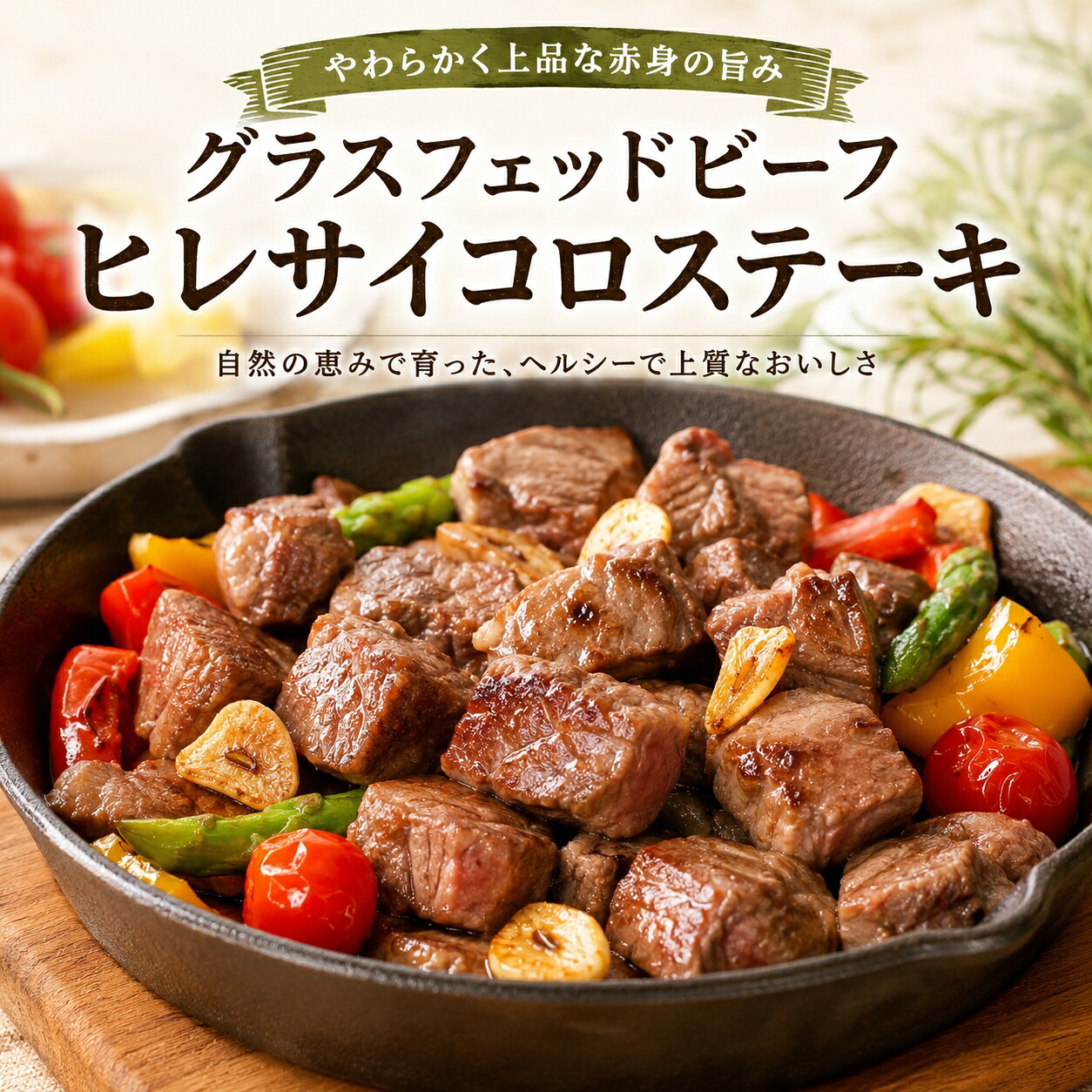 【送料無料】グラスフェッドビーフ ヒレ サイコロステーキ 250g 牧草牛 赤身肉 オーストラリア産orニュージーランド産 冷凍 お手軽 ヘルシー 高タンパク ディナー|肉の慶神