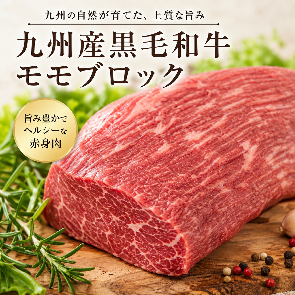 【送料無料】九州産黒毛和牛 A4等級以上 モモブロック 300g/500g ローストビーフ ステーキ用 塊肉 冷凍便 ご家庭用 贈り物にも 送料無料 ※北海道 ・ 沖縄のぞく｜肉の慶神