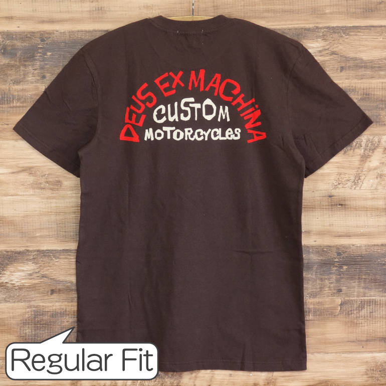 デウスエクスマキナ Tシャツ メンズ 半袖 FLASH TEE クルーネック コットン バックプリント 茶色 ブラウン Deus Ex Machina DMP231718D 6,440円