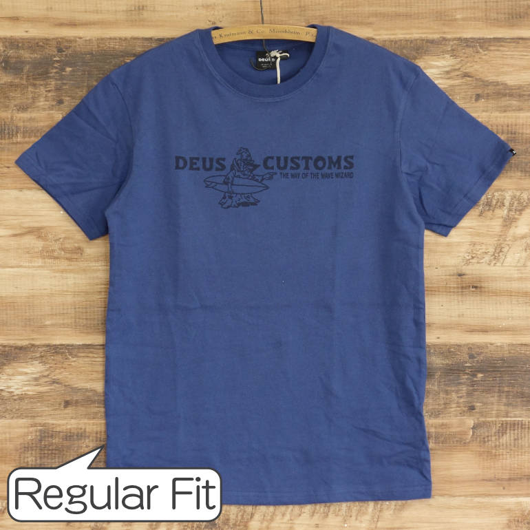 デウスエクスマキナ Deus Ex Machina Tシャツ メンズ 半袖 トップス Cadabra Tee ブルー 青 クルーネック コットン 綿 カジュアル 夏物