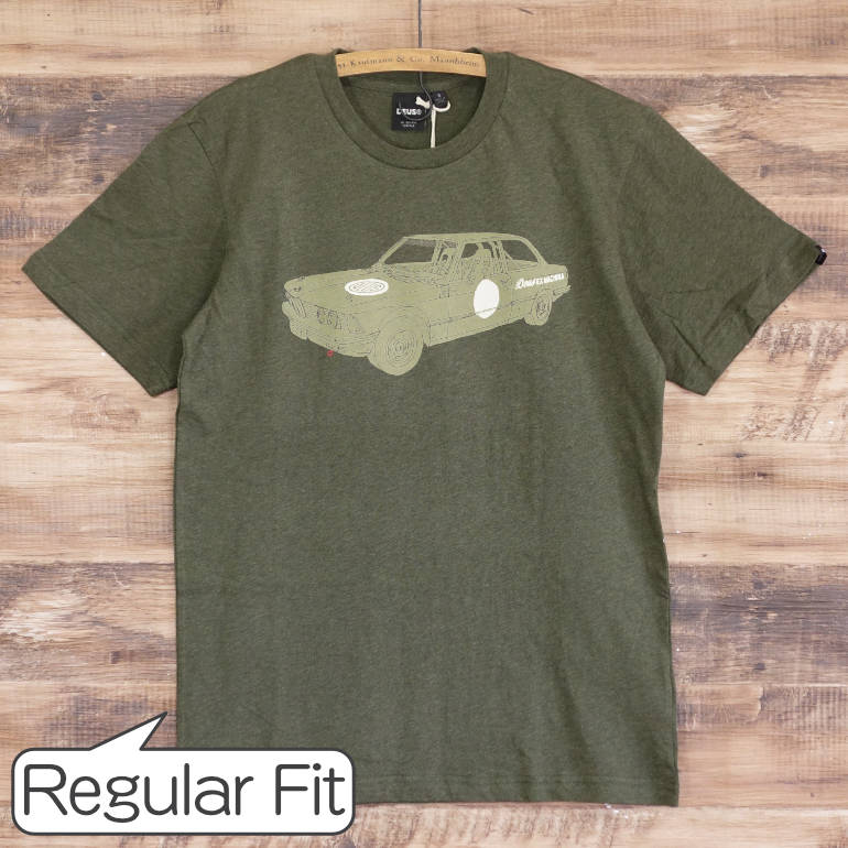 デウスエクスマキナ Deus Ex Machina RALLYE TEE BMW323i Tシャツ メンズ 半袖 トップス カットソー オーガニックコットン リーフマール グリーン