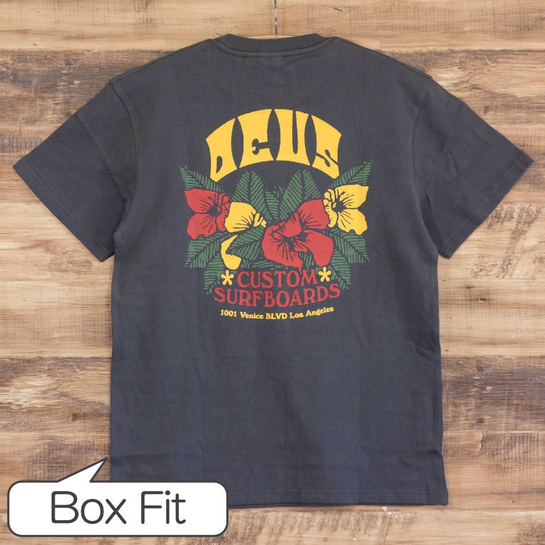 デウスエクスマキナ Deus Ex Machina Tranquility Tee ボックスTシャツ メンズ 半袖 ボックスデザイン 綿100% コットン ヘビーウェイト ストリート サーフ バイク カジュアル