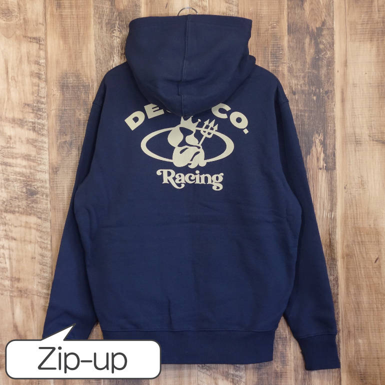 デウスエクスマキナ Deus Ex Machina パーカー SIRENS ZIP THRU HOOD ジップアップパーカー メンズ 裏起毛 ボックスフィット フーディー 紺 ネイビー 厚手 サーフ バイク DMF228356｜kei-style 15,022円