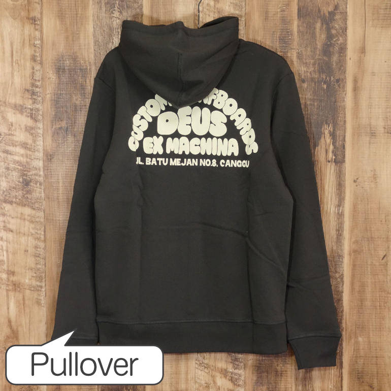 デウスエクスマキナ Deus Ex Machina パーカー メンズ プルオーバー CANGGU SURF HOODIE 裏パイル チャングー サーフ ブラック 黒 dmp2281569d