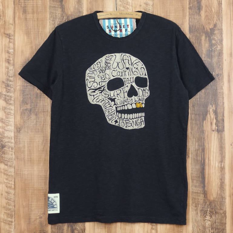 サンセットサーフ SUNSET SURF Tシャツ メンズ 半袖 SURF OR DIE スカル サーフ カジュアル アメカジ