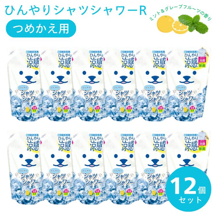 10個書き割り ひんやりティーシャツシャワーR ペパーミント＆グレープフルーツの芳ばしさ 詰替え用 涼感 除菌 消臭吹きつける