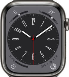 【中古美品・バンドなし】Apple Watch8 45mm GPS+Cellularモデル グラファイトステンレススチール 【日曜日以外即日発送】【送料無料】