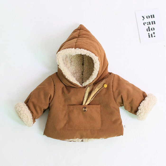 こども服くすみカラートップス秋冬シンプル長袖ベビー赤ちゃんキッズジュニアアウタージャケット無地コットンベスト上着