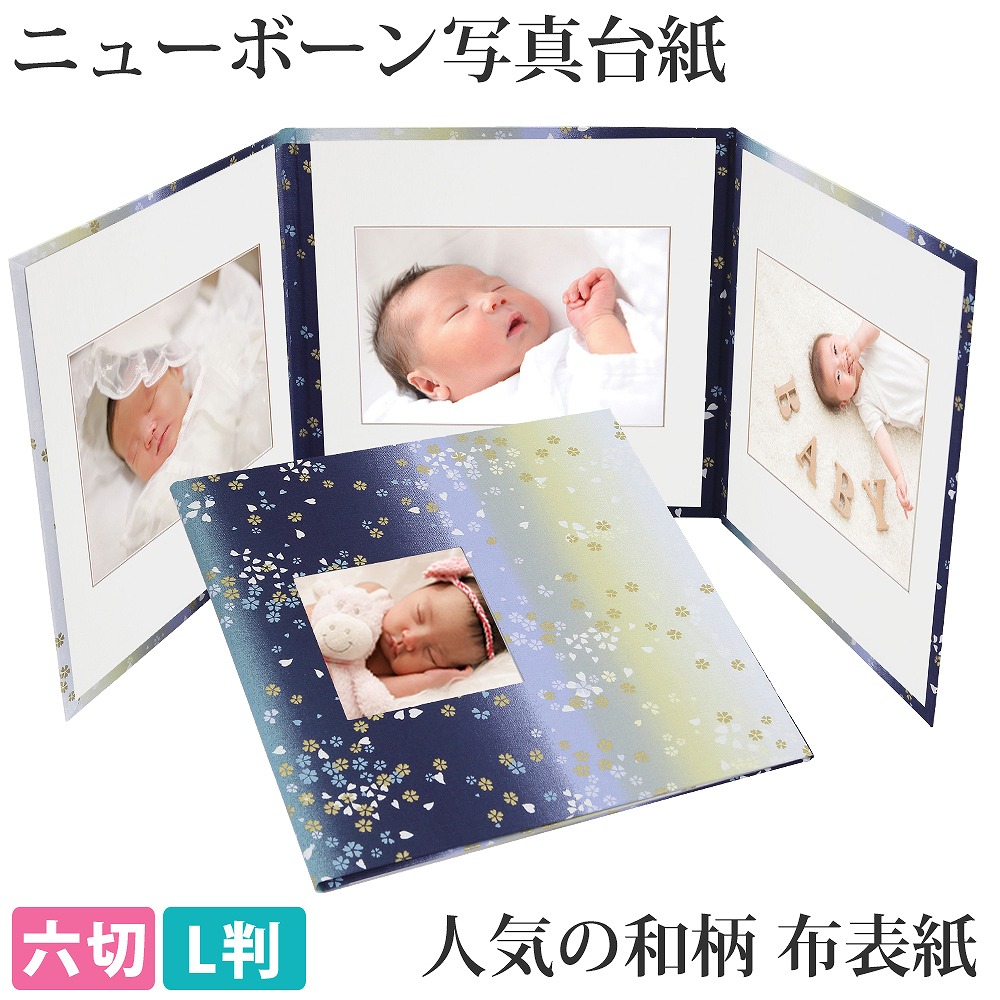 楽天市場 写真台紙 3面6切 L 和柄 和風 なごみ ブルー 中枠白色 送料無料 布表紙 高級 3面六切 3面l L判 手作り アルバム 結婚 七五三 ベビー 成人式 お祝い 結婚祝い 出産 婚礼 お宮参り 753 ギフト 日本製 ベビーから結婚式のアルバム屋さん