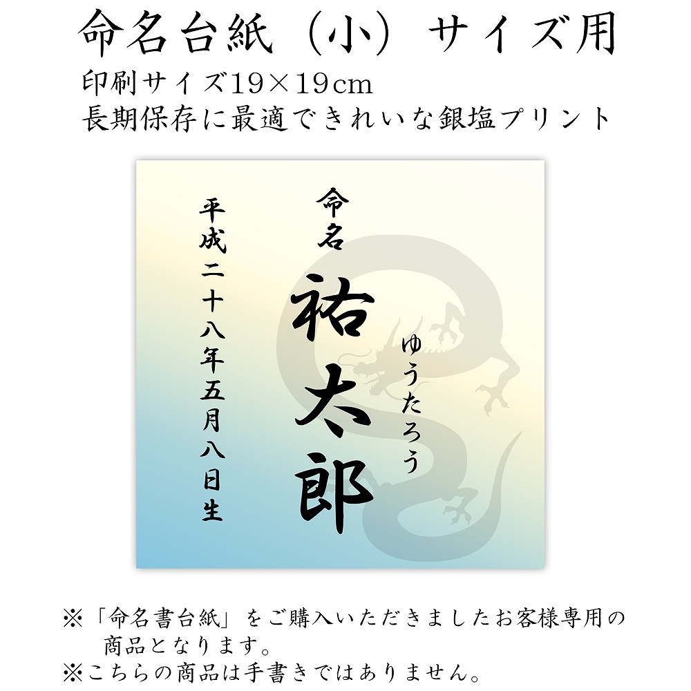 22公式店舗 命名書 用紙のみ デザイン命名紙 龍 赤ちゃん 命名紙かわいい おしゃれ 代筆をお考えの方に人気用紙 お七夜 命名式 お祝い Qdtek Vn