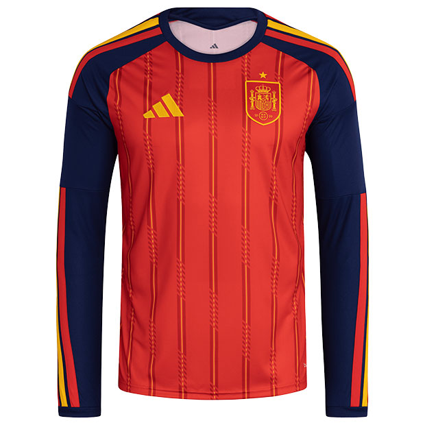 【4/17 9時59分までポイント5倍】スペイン代表 2026 ホーム 長袖レプリカユニフォーム　【adidas|アディダス】ナショナルチームレプリカウェアーqg737-jz5786
