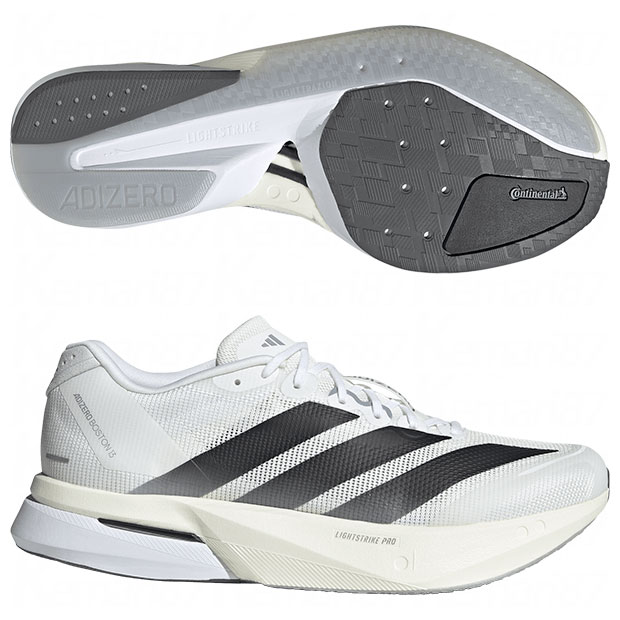 【4/4 20時からポイント5倍】アディゼロ ボストン 13 M　クラウドホワイト×コアブラック　【adidas|アディダス】ランニングシューズjs4939
