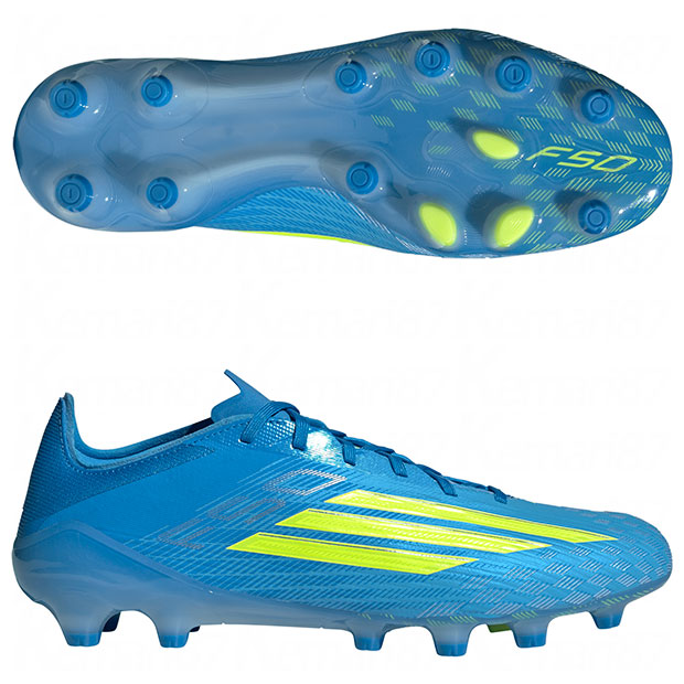 【6/10まで尖んがり10倍】F50 PRO HG/AG ジャパン ルシッドレイブルー×野球クラブソーラー黄色 【adidas|アディダス】蹴球スパイクjr9604