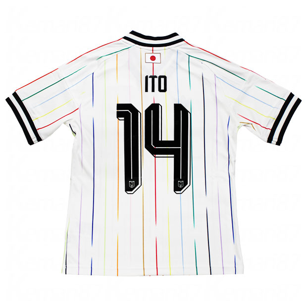 背番号14 伊東純也 キッズ アディダス サッカー日本代表 2026 アウェイ レプリカ ユニフォーム 半袖 jz9700　【adidas|アディダス】サッカー日本代表レプリカウェアーvx205-14-ito