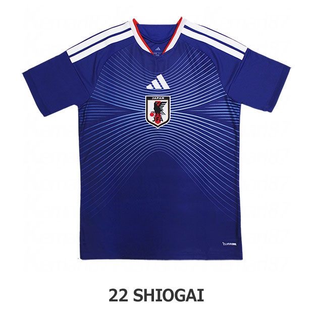 背番号22 塩貝健人 アディダス 蹴球日本代議員団 2026 介護ホーム 写し物 制服 半袖 kd3345 【adidas|アディダス】蹴球日本代議員団レプリカウェアーdaz45-22-shiogai